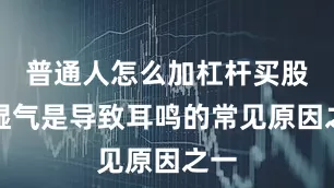 普通人怎么加杠杆买股票湿气是导致耳鸣的常见原因之一